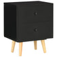 Tables de chevet 2 pcs Noir 40 x 30 x 50 cm Pin massif