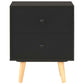 Tables de chevet 2 pcs Noir 40 x 30 x 50 cm Pin massif