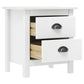 Tables de chevet Hill 2 pcs Blanc 46x35x49,5 cm Bois pin solide